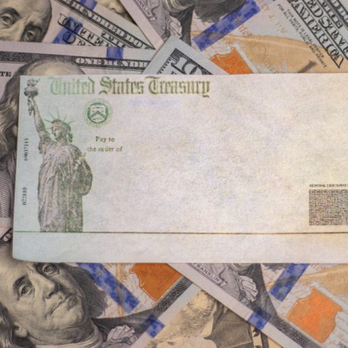 Empty United States Treasury check